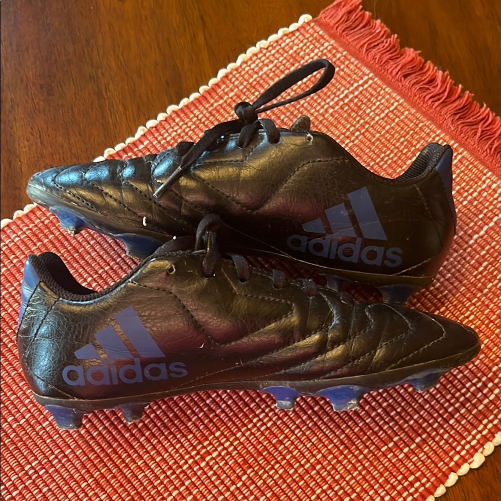 Adidas youth Cleats size 3.5 black/blue